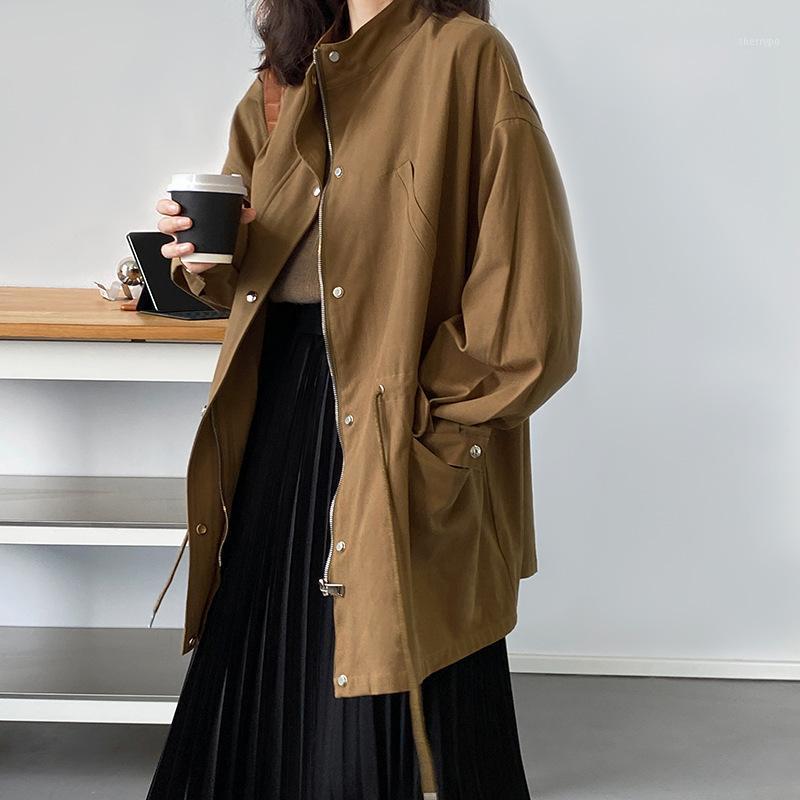 Women's Trench Coats Sarafi Style Loose Plaus Size Long Women Vintage Streetwear Turtleneck Pockets High Waist Jackets Female Cotas, Dark grey
Women's Trench Coats Sarafi Style Loose Plaus Size Long Women Vintage Streetwear Turtleneck Pockets High Waist Jackets Female Cotas, Dark grey