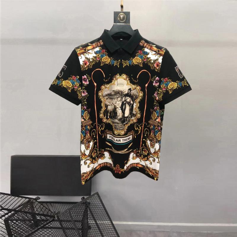 Men's Polos European And American Men's Wear Summer 2022 Short Sleeve Lapel Print For Court Figure Fashion Cotton T-shirtMen's, Black
Men's Polos European And American Men's Wear Summer 2022 Short Sleeve Lapel Print For Court Figure Fashion Cotton T-shirtMen's, Black