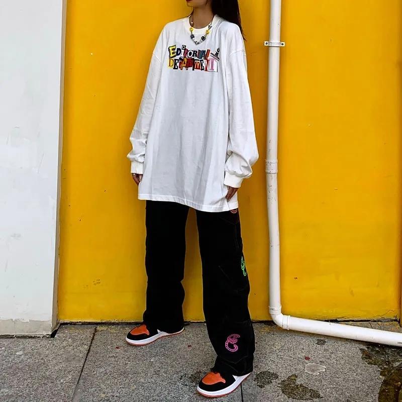 Women' Pants & Capris Y2K Loose Street Pocket Letter Oversized Straight Casual High Waist Print Clothes Size Park Button Punk Vintage Key, Black
Women' Pants & Capris Y2K Loose Street Pocket Letter Oversized Straight Casual High Waist Print Clothes Size Park Button Punk Vintage Key, Black