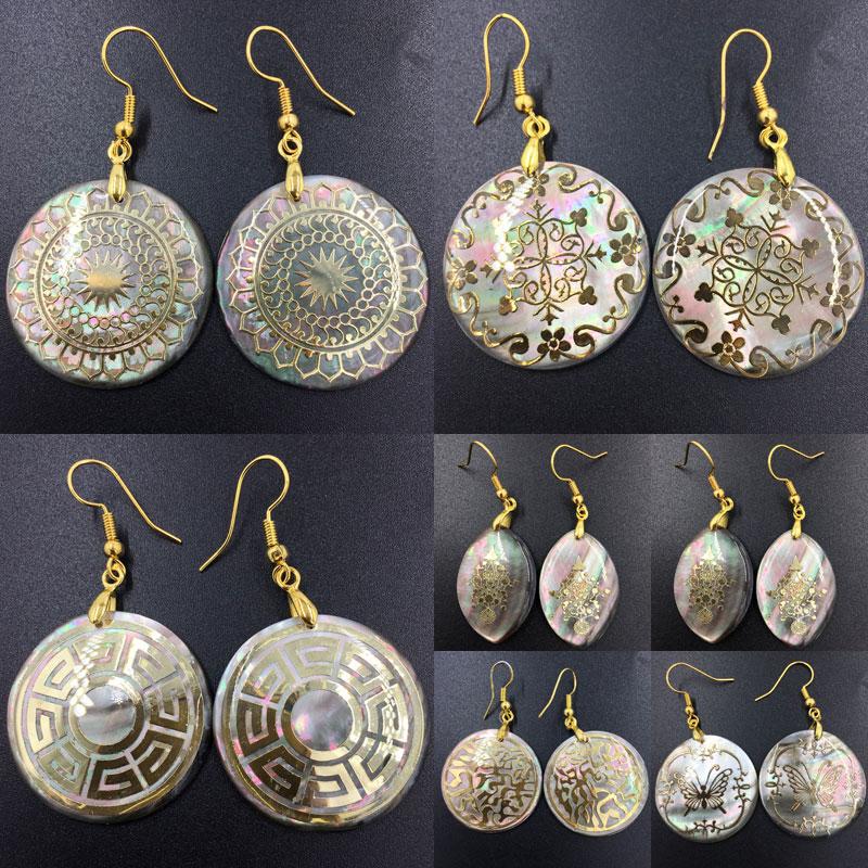 Dangle & Chandelier Fashion Jewelry Black Mother Of Pearl Shell Round Art Earring WB782Dangle 
Dangle & Chandelier Fashion Jewelry Black Mother Of Pearl Shell Round Art Earring WB782Dangle