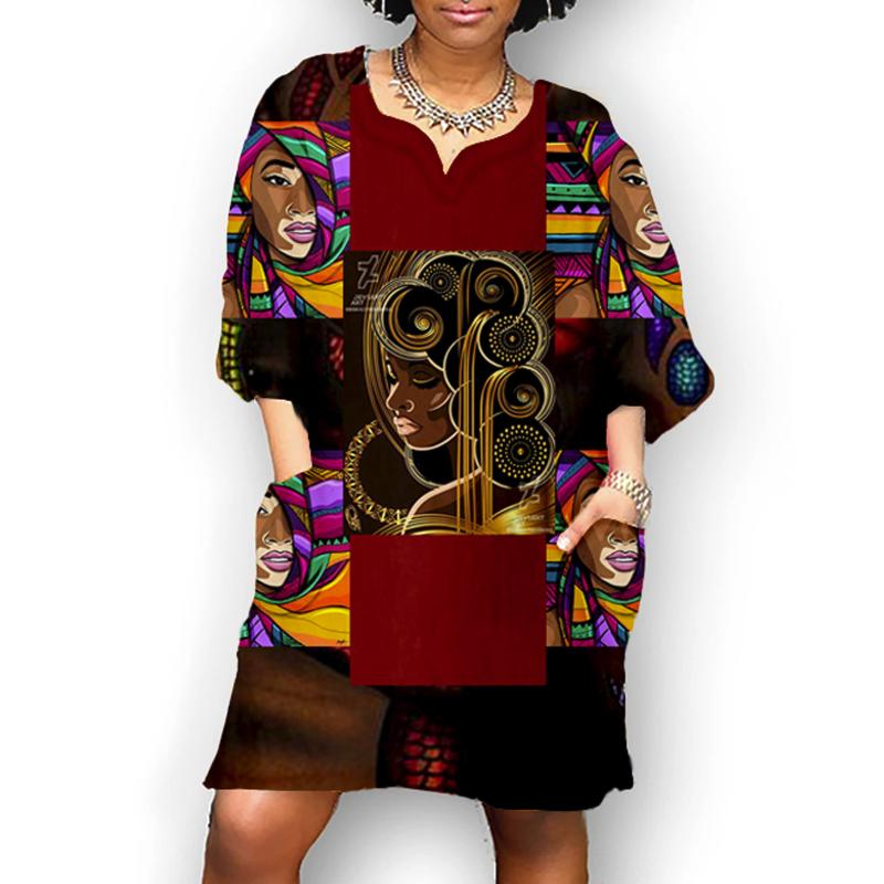 Casual Dresses African Women Vintage V Neck Summer Elegant Floral Print Patchwork Middle Sleeve Tunic Party Mini Dress, Orange
Casual Dresses African Women Vintage V Neck Summer Elegant Floral Print Patchwork Middle Sleeve Tunic Party Mini Dress, Orange
