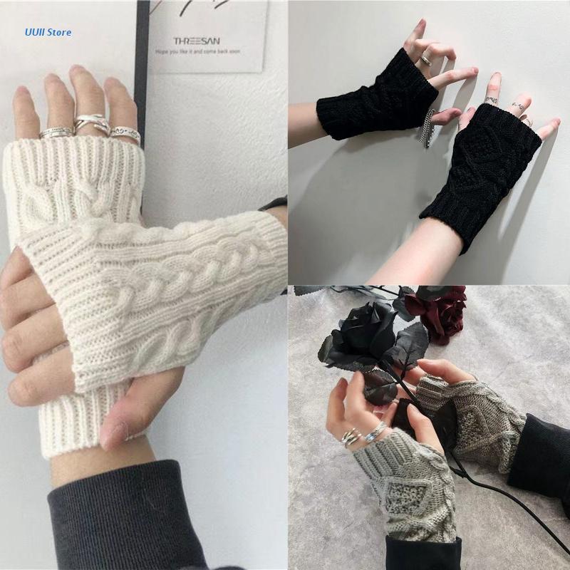 

Five Fingers Gloves Anime Cosplay Over Sleeve Mitten Oversleeve Women Fashion Sun Block Keep Warm Cuff Touchscreen Cycling