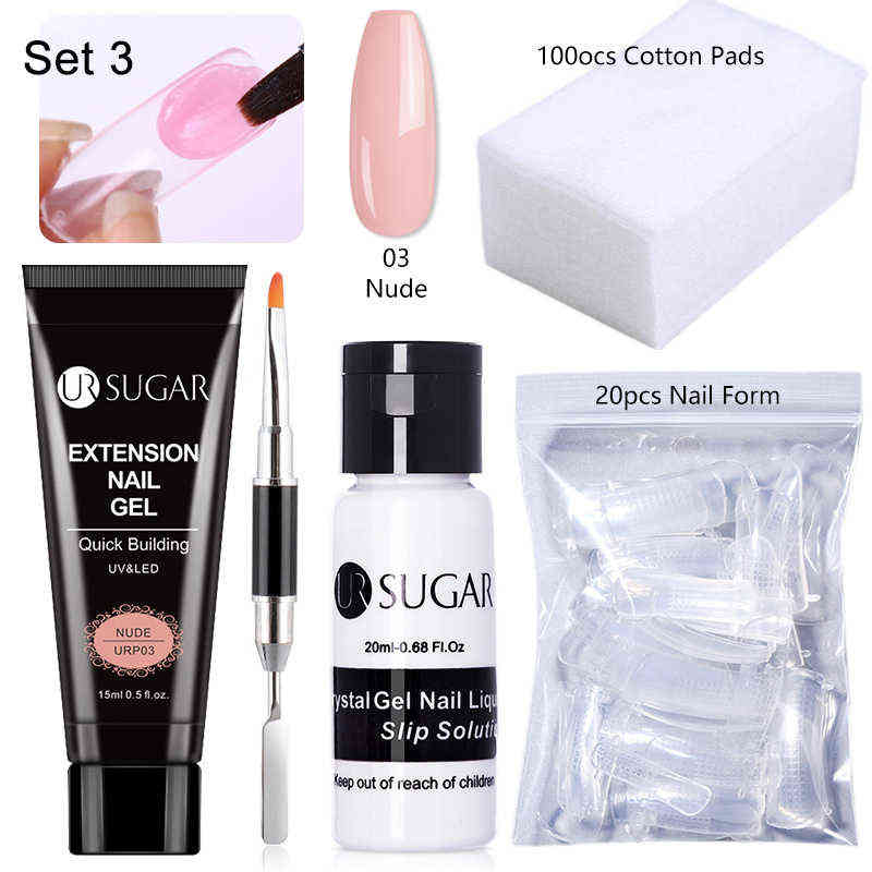 NXY Nail Gel 15ml Extend Uv Kit Fast Extension Set Acrylic Slip Solution Polish 0328