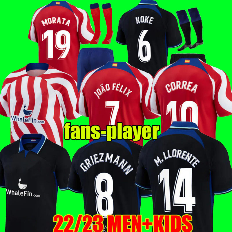 JOAO FELIX soccer jerseys 22 23 Morata GRIEZMANN 2022 2023 M. LLORENTE Correa Cunha camiseta football shirts kids kit Atletico MadridS 4xl fans player version women, Home
JOAO FELIX soccer jerseys 22 23 Morata GRIEZMANN 2022 2023 M. LLORENTE Correa Cunha camiseta football shirts kids kit Atletico MadridS 4xl fans player version women, Home