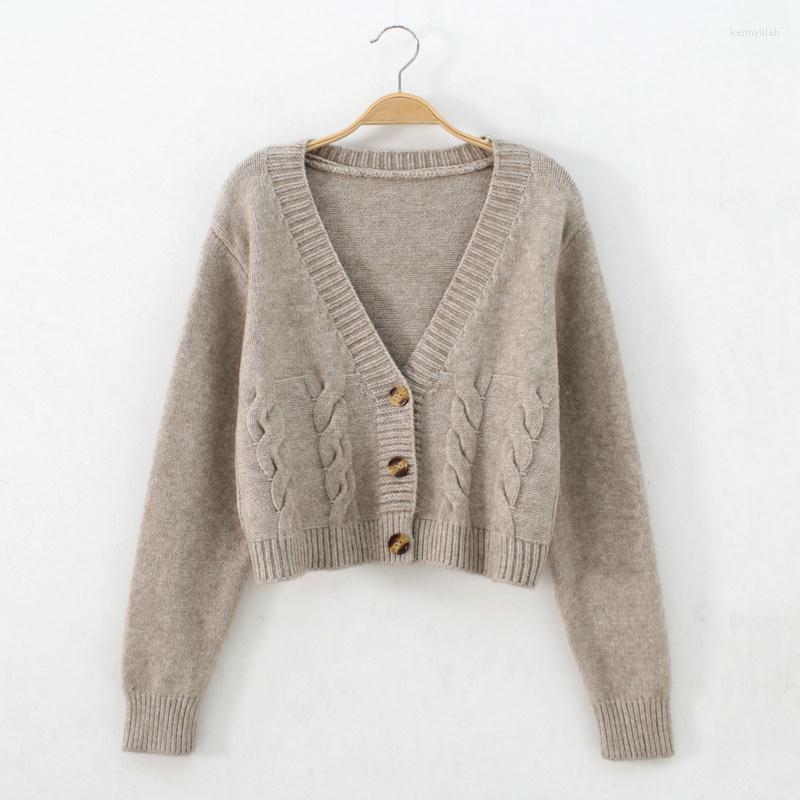 Women's Knits & Tees Short High Waist Slim Cable V-neck Sweater Women Spring And Autumn 2022 Single-breasted Knitted Cardigan Twist Small Ja, Gy
Women's Knits & Tees Short High Waist Slim Cable V-neck Sweater Women Spring And Autumn 2022 Single-breasted Knitted Cardigan Twist Small Ja, Gy
