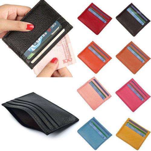 Mini Genuine Real Leather Credit ID Card Holder Pocket Wallet Purse Women Men Solid PU Holders, As pic
Mini Genuine Real Leather Credit ID Card Holder Pocket Wallet Purse Women Men Solid PU Holders, As pic