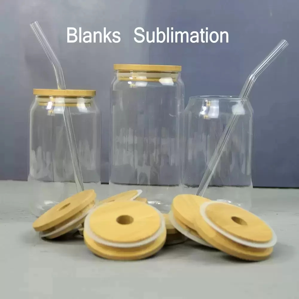 12oz 16oz Sublimation Glass Beer Mugs with Bamboo Lid Straw DIY Blanks Frosted Clear Can Shaped Tumblers Cups Heat Transfer Cocktail Iced Coffee Soda Glasses 
12oz 16oz Sublimation Glass Beer Mugs with Bamboo Lid Straw DIY Blanks Frosted Clear Can Shaped Tumblers Cups Heat Transfer Cocktail Iced Coffee Soda Glasses