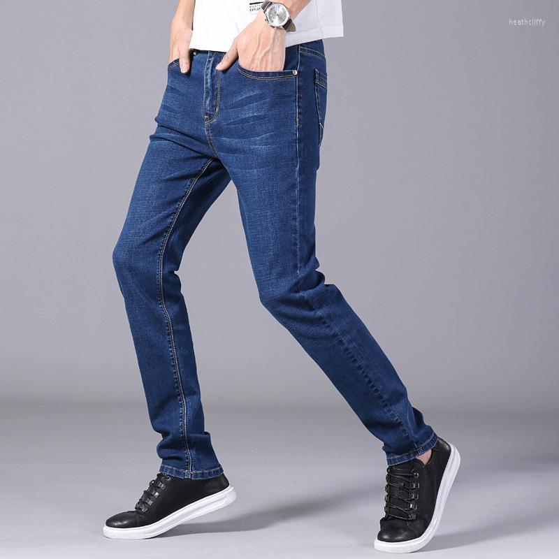 Men's Jeans Tide Brand Blue Black Men Summer Thin Slim Fit Jean Pants Elastic Casual Wear Streetwear Straight DropMen's Heat22
Men's Jeans Tide Brand Blue Black Men Summer Thin Slim Fit Jean Pants Elastic Casual Wear Streetwear Straight DropMen's Heat22