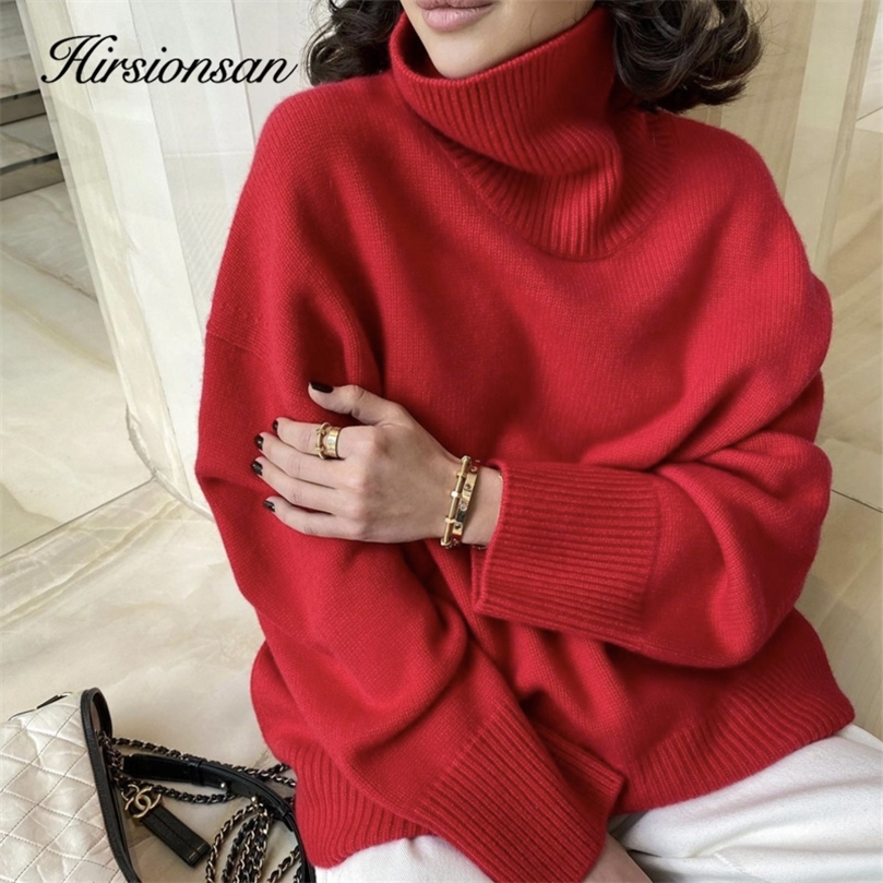 Hirsionsan Turtle Neck Cashmere Sweater Women Korean Style Elegant Thick Warm Female Knitted Pullovers Loose Casual Outwear 220816, Beige
Hirsionsan Turtle Neck Cashmere Sweater Women Korean Style Elegant Thick Warm Female Knitted Pullovers Loose Casual Outwear 220816, Beige