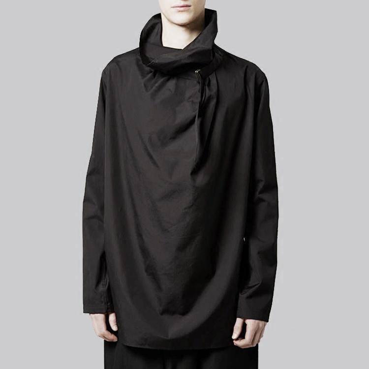 Men's Casual Shirts Long Pullover Shirt Sleeves Piled High Neck Tie Original Dark Designer Three-dimensional Cutting Men And Women, White;black
Men's Casual Shirts Long Pullover Shirt Sleeves Piled High Neck Tie Original Dark Designer Three-dimensional Cutting Men And Women, White;black