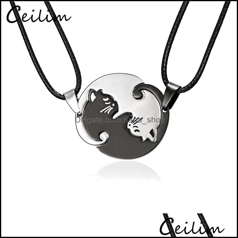 Pendant Necklaces Pendants Jewelry New Arrival Couples Black White Couple Necklace Stainless Steel Animal Cat For Lover Drop Delivery 2021
Pendant Necklaces Pendants Jewelry New Arrival Couples Black White Couple Necklace Stainless Steel Animal Cat For Lover Drop Delivery 2021