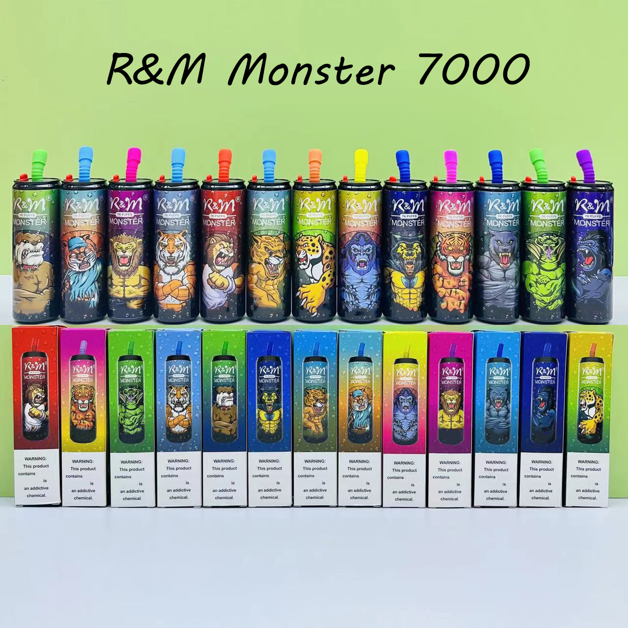 R&M Monster 7000 Authentic E Cigarettes Disposable Vapes 15ml Pod Rechargeable Battery Comes With Lanyard Mesh Coil Vaporizer RM 7K Puffs 13 Colors 5%
R&M Monster 7000 Authentic E Cigarettes Disposable Vapes 15ml Pod Rechargeable Battery Comes With Lanyard Mesh Coil Vaporizer RM 7K Puffs 13 Colors 5%