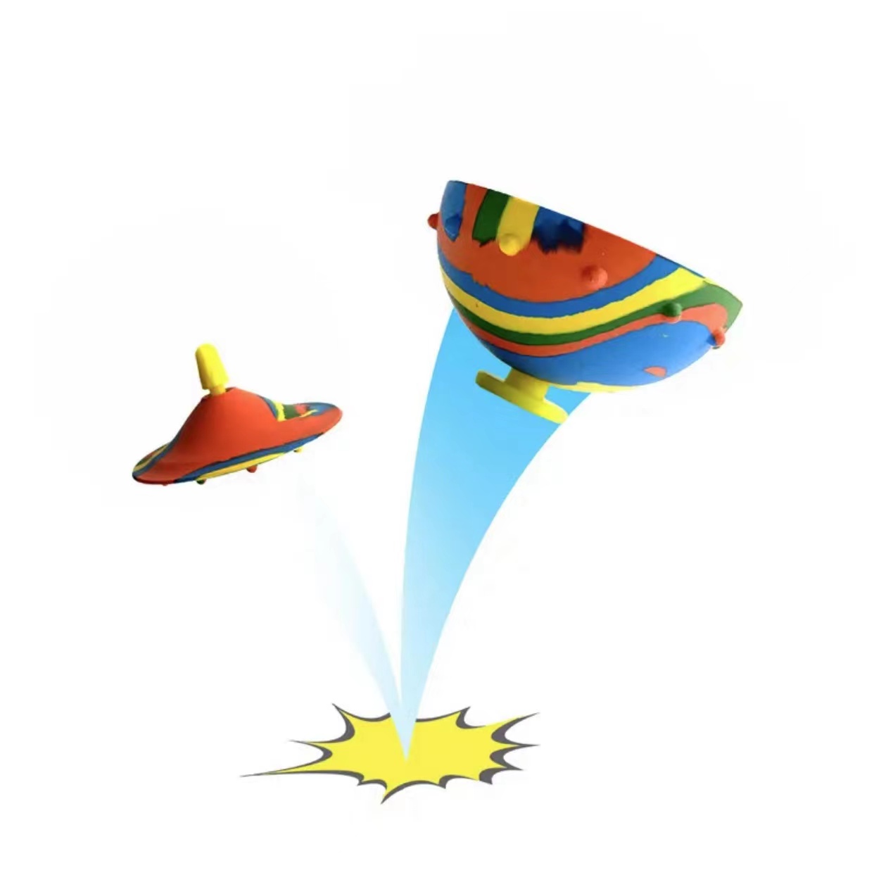 Decompression toy rubber elastic bowl rainbow color non-deformable jump ball children's educational toy gift
Decompression toy rubber elastic bowl rainbow color non-deformable jump ball children's educational toy gift