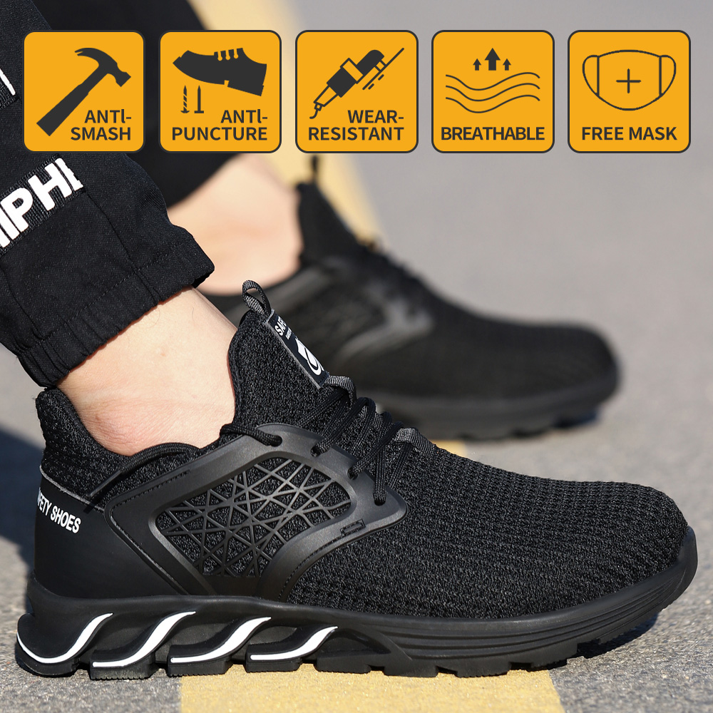 Men Work Safety Shoes Anti-smashing Anti-puncture Wear Resistant Lightweight Breathable Comfortable Work Shoes, F18
Men Work Safety Shoes Anti-smashing Anti-puncture Wear Resistant Lightweight Breathable Comfortable Work Shoes, F18