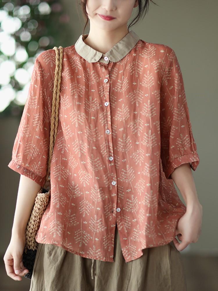 Women's Blouses & Shirts Women Sumemr Casual Arrival 2022 Vintage Style Turn-down Collar All-match Loose Female Hlaf Sleeve Tops Shirt B1915, Green
Women's Blouses & Shirts Women Sumemr Casual Arrival 2022 Vintage Style Turn-down Collar All-match Loose Female Hlaf Sleeve Tops Shirt B1915, Green