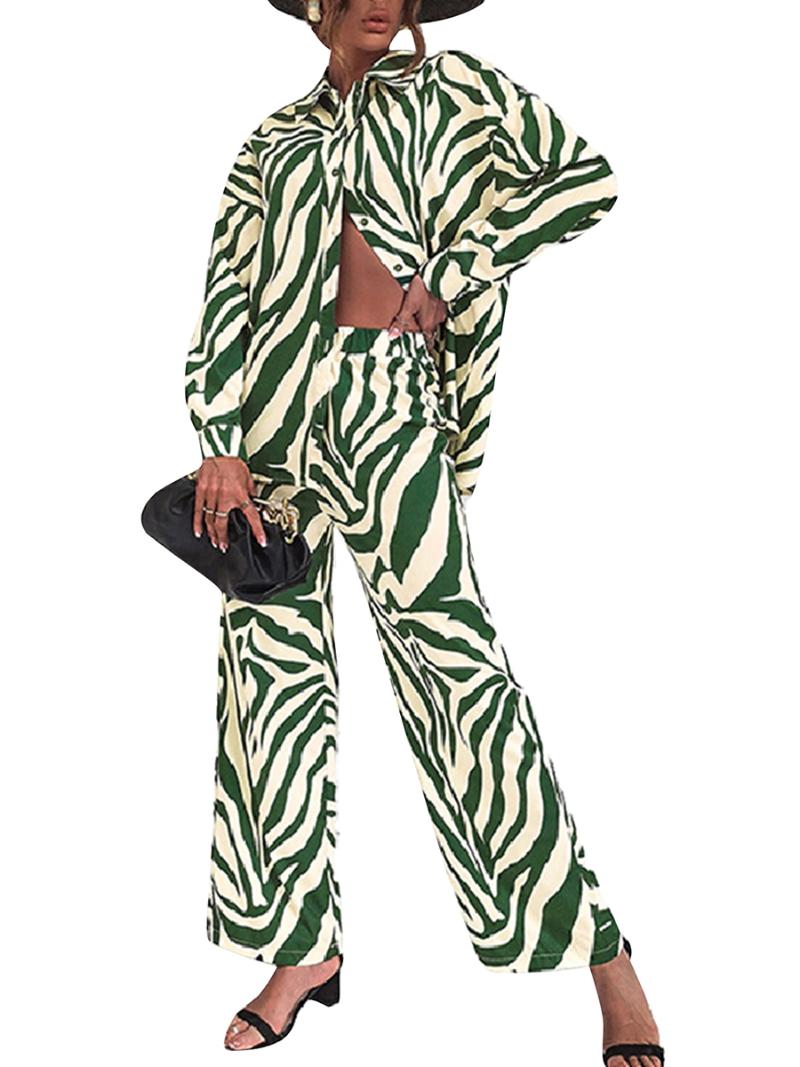 Women's Two Piece Pants Women Causal 2 Set Button Down Long Sleeve Shirt High Waist Wide Leg Elastic Outfits For StreetwearWomen's, 13-green
Women's Two Piece Pants Women Causal 2 Set Button Down Long Sleeve Shirt High Waist Wide Leg Elastic Outfits For StreetwearWomen's, 13-green