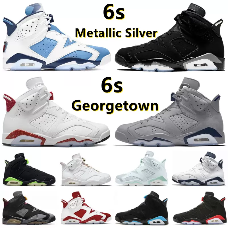 2022 Jumpman 6 6s Basketball Shoes Sneaker Outdoor Sports Running Shoes Metallic Silver Georgetown UNC Oreo Foam Electric Green Midnight Bordeaux Carmine Infrared, Color#20
2022 Jumpman 6 6s Basketball Shoes Sneaker Outdoor Sports Running Shoes Metallic Silver Georgetown UNC Oreo Foam Electric Green Midnight Bordeaux Carmine Infrared, Color#20