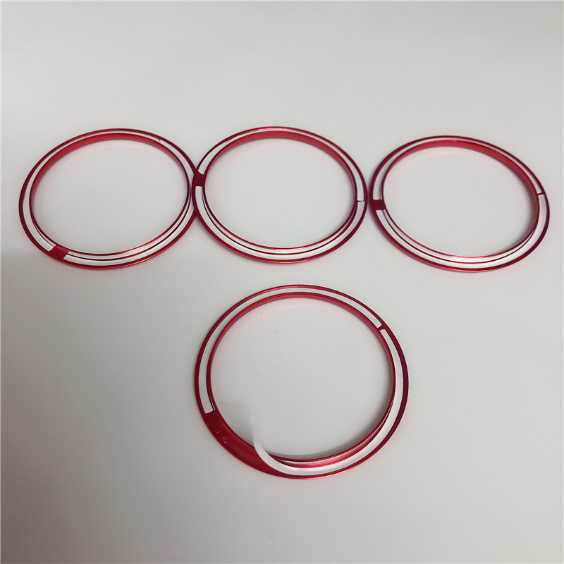 Car Accessories Parts 4Pcs For Audi A1 2010-2017 Aluminium Alloy Air Outlet Sticker Instrument Panel Air Outlet Decoration Ring