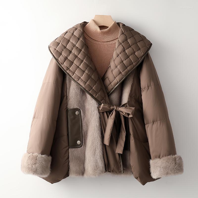 Women' Fur & Faux 2022 Women Winter Short Luxury Coat With Turn-down Collar Arrival Down Jacket Thick Warm, Brown
Women' Fur & Faux 2022 Women Winter Short Luxury Coat With Turn-down Collar Arrival Down Jacket Thick Warm, Brown
