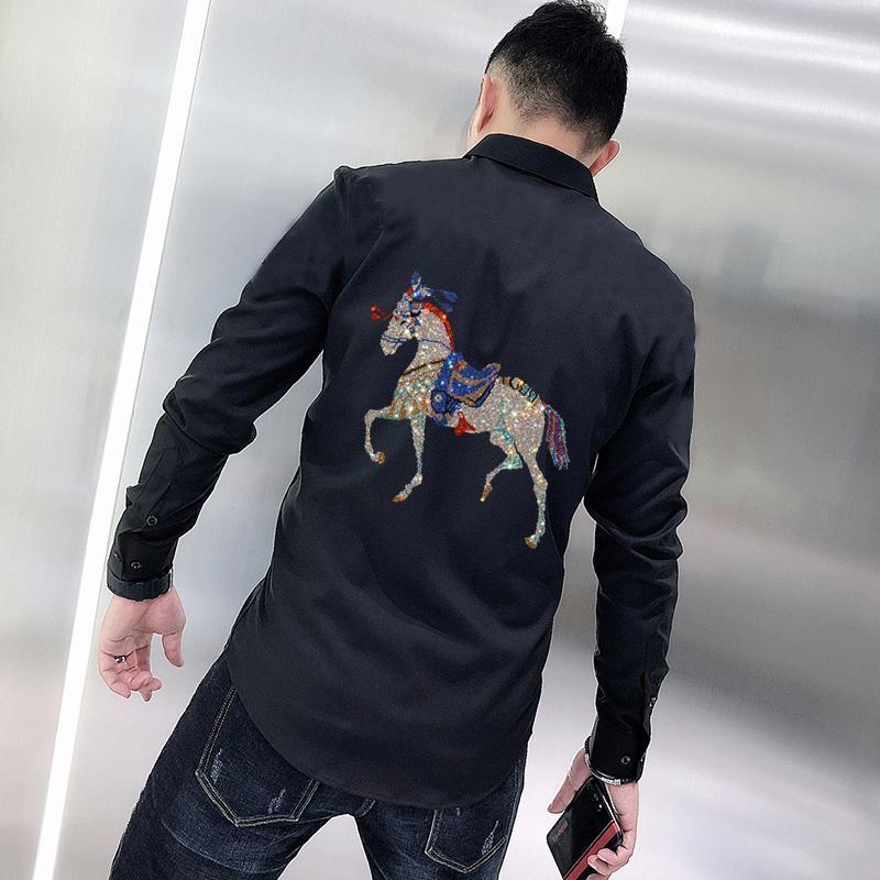 Men's Casual Shirts Brand Soft Comfortable Shirt Fashion Animal Design Drilling High Quality Young Trend Youth Long Sleeve, As shown asian size
Men's Casual Shirts Brand Soft Comfortable Shirt Fashion Animal Design Drilling High Quality Young Trend Youth Long Sleeve, As shown asian size