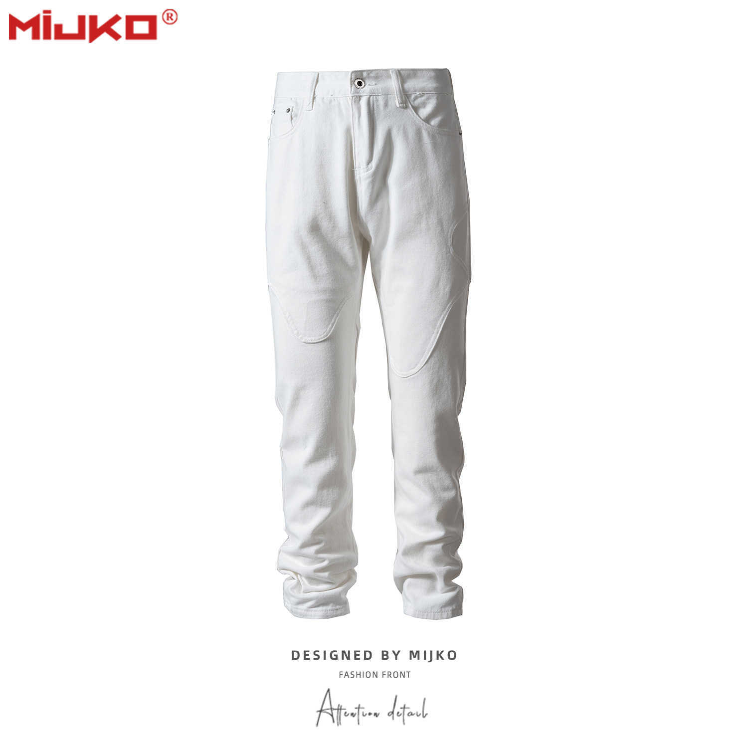 Men' Jeans Mijko men' wear women' spring and summer new street trendy straight pants men' and women' same splicing white washed jeans
Men' Jeans Mijko men' wear women' spring and summer new street trendy straight pants men' and women' same splicing white washed jeans