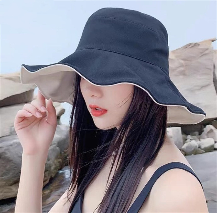 2022 Fisherman's Hat Women's Spring and Autumn Double Sided Sunscreen Face Covering Brim Casquette Sun Hats Trend Versatile Summer, Black
2022 Fisherman's Hat Women's Spring and Autumn Double Sided Sunscreen Face Covering Brim Casquette Sun Hats Trend Versatile Summer, Black
