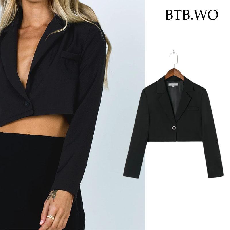 Women' Suits & Blazers BTB.WO Blazer Women 2022 Spring FashionButton Cropped Casual Jacket Vintage Long Sleeve Female OuterwearWomen, Picture color
Women' Suits & Blazers BTB.WO Blazer Women 2022 Spring FashionButton Cropped Casual Jacket Vintage Long Sleeve Female OuterwearWomen, Picture color