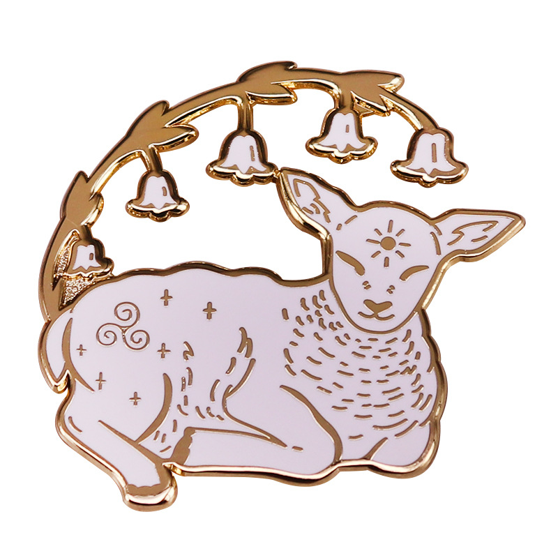 Easter The Lamb Enamel Brooch Bell orchid Lapel Pins Metal Badges Gift For Kids Accessories, As picture
Easter The Lamb Enamel Brooch Bell orchid Lapel Pins Metal Badges Gift For Kids Accessories, As picture