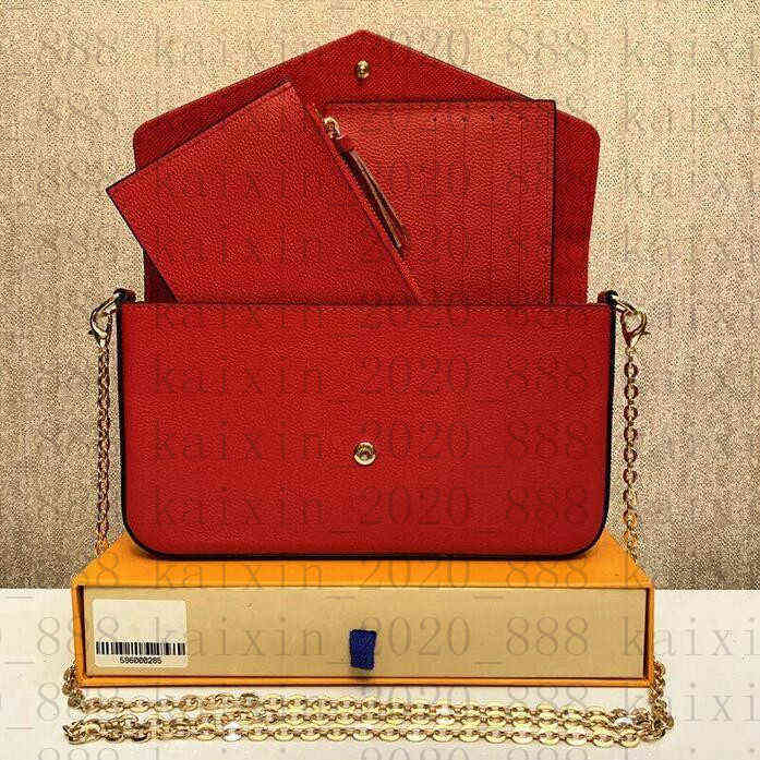 3A3pcs set Women Classic Luxury designer handbag Pochette Felicie Bag Genuine Leather Handbags Shoulder handbag Clutch Tote Messenger Shopping, 6 red embossing
3A3pcs set Women Classic Luxury designer handbag Pochette Felicie Bag Genuine Leather Handbags Shoulder handbag Clutch Tote Messenger Shopping, 6 red embossing