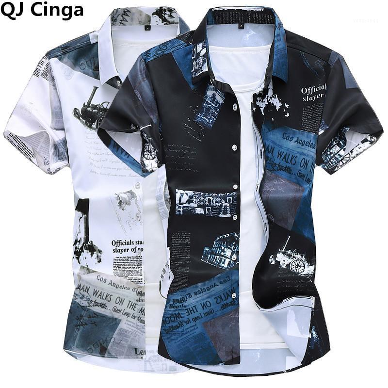 Summer Printed Shirt Men' Short Sleeved Single Breasted Square Collar Large Size -5XL 6XL Fashion Casual Tops Camisa Shirts, Black
Summer Printed Shirt Men' Short Sleeved Single Breasted Square Collar Large Size -5XL 6XL Fashion Casual Tops Camisa Shirts, Black