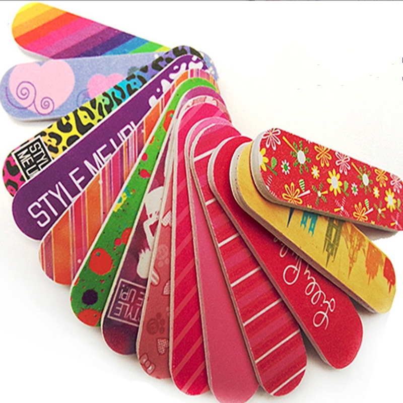 Nail File Buffer Sanding Washable Manicure Tool Nail Art Polish Sandpaper Strip Bar Polishing