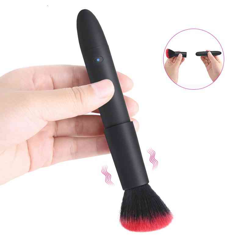 Massager Vibrator Sex Toy Women 10 Speed Discreet Mini Lipstick Waterproof Make Up Brush