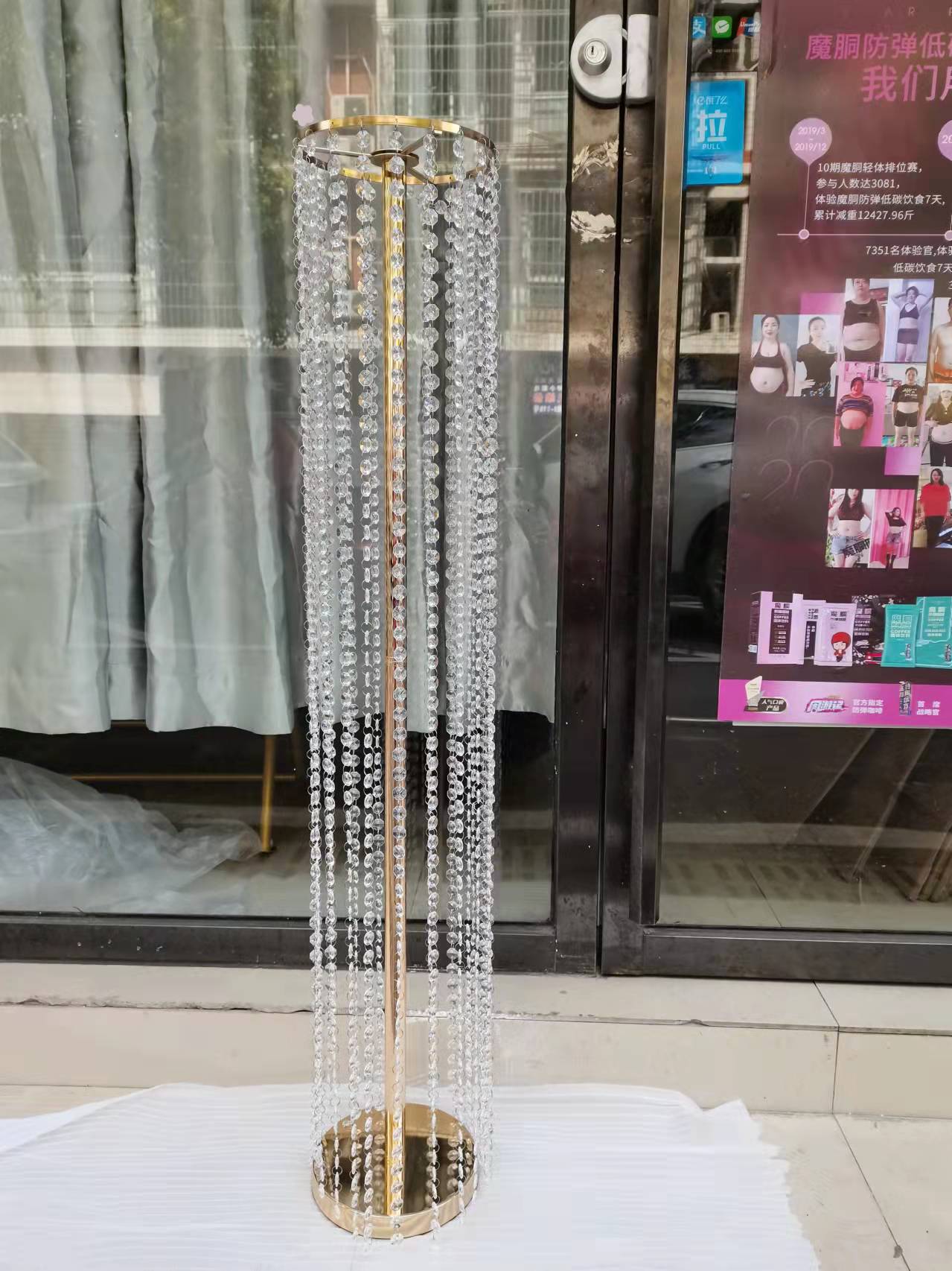 Decoration 110CM pedestal Crystal Wedding Road Lead Acrylic Centerpiece For Event Party Wedding & Supplies