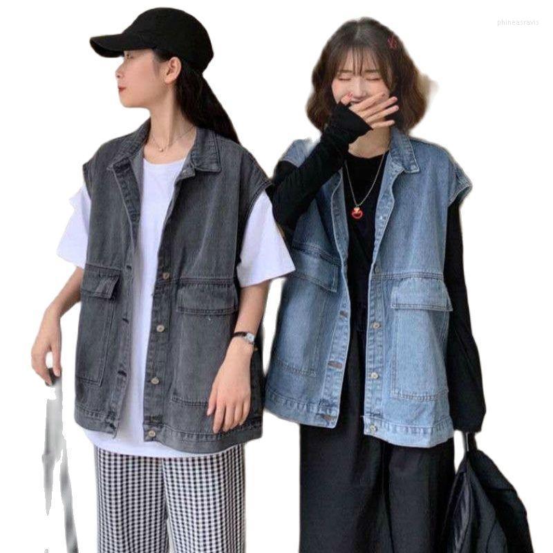 Women' Vests Women Vest Waistcoats Denim Coats Loose Vintage Streetwear Outerwear Blue Sleeveless Cardigan Tank Top JacketWomen' Phin22
Women' Vests Women Vest Waistcoats Denim Coats Loose Vintage Streetwear Outerwear Blue Sleeveless Cardigan Tank Top JacketWomen' Phin22