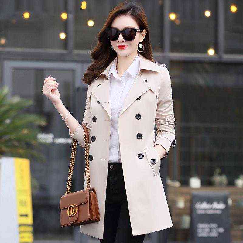 Women's Trench Coats Women Spring Autumn Slim Long Sleeve Plus Size Coat Korean Fashion Mid-length Windbreak Ladies Outwear Clothing T220811, Ivory
Women's Trench Coats Women Spring Autumn Slim Long Sleeve Plus Size Coat Korean Fashion Mid-length Windbreak Ladies Outwear Clothing T220811, Ivory