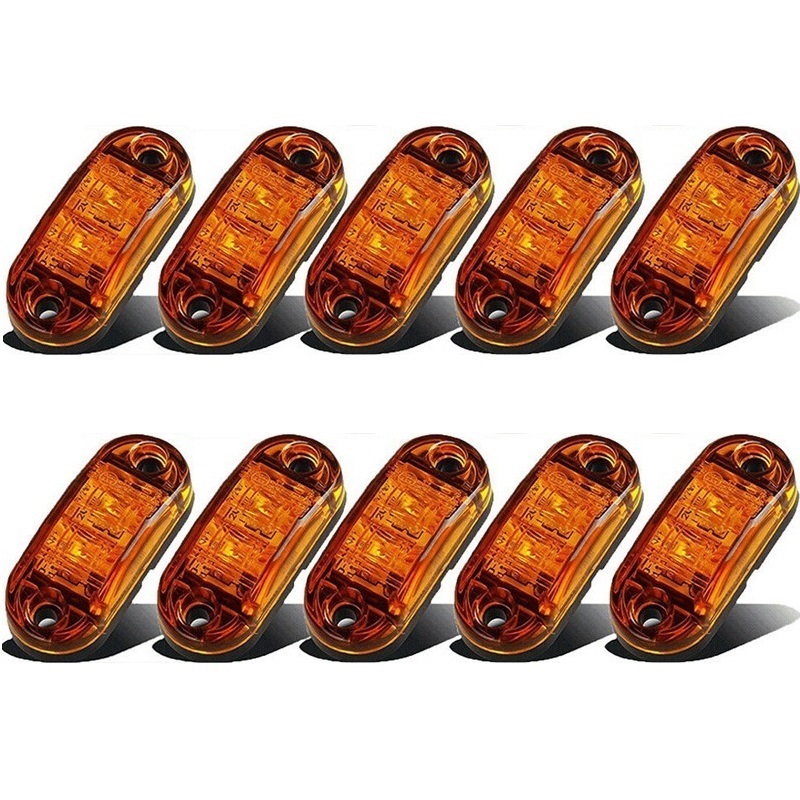 New 10PCS Warning Light LED Car Trailer Truck Red Orange White 12V 24V LED Side Marker Lamp Position Truck For Car Accessories
New 10PCS Warning Light LED Car Trailer Truck Red Orange White 12V 24V LED Side Marker Lamp Position Truck For Car Accessories