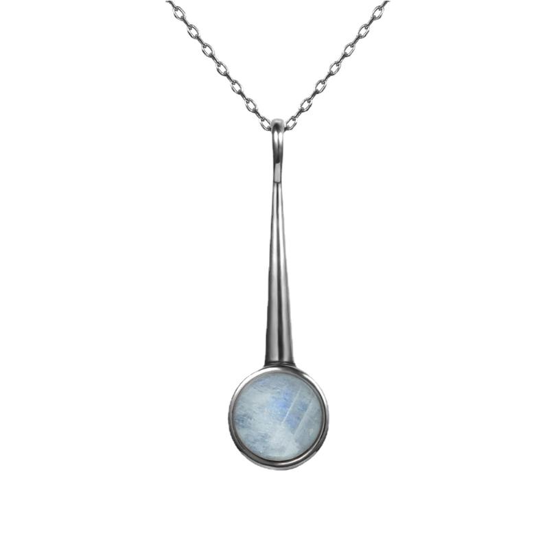 Pendant Necklaces Silver Necklace Large Round 10MM Moon Stone Geometric Engagement Party GiftsPendant
Pendant Necklaces Silver Necklace Large Round 10MM Moon Stone Geometric Engagement Party GiftsPendant
