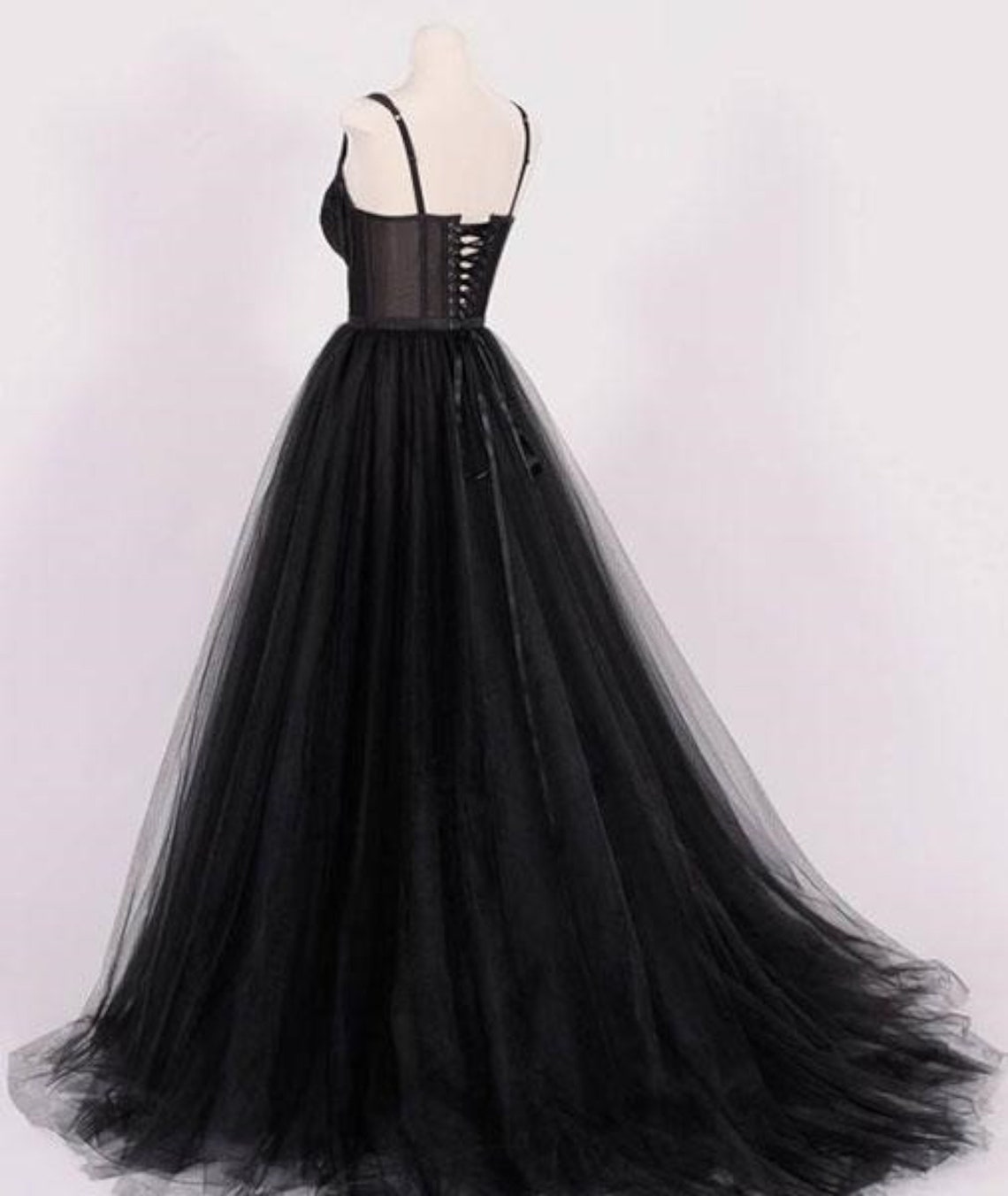 Vintage Black Beach A Line Wedding Dress Corset Top Fishbone High Waist Bridal Gowns Spaghetti Gothic Wedding Dresses Country Boho Robe De Mariee