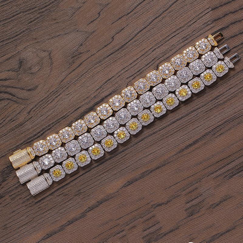 Chains 12mm Wide Hip Hop Bg Iced Out Geometric Square 5A CZ Stone Tennis k Chain Chokers Necklaces For Women Men Rapper JewelryChains