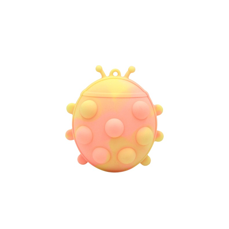 Fidget Toys 2022 New Silicone Seven Star Ladybug 3D Decompression Ball Toy Children's Puzzle Kneading Music Grip Ball