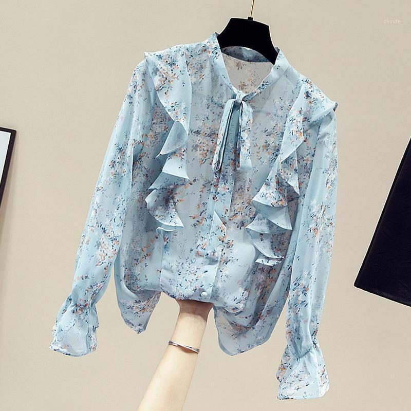 Women' Blouses & Shirts Blouse Women Long Sleeve Ruffles Blue Print Chiffon Shirt Tops Blusa Blusas Mujer De Moda 2022 Clothing D936
Women' Blouses & Shirts Blouse Women Long Sleeve Ruffles Blue Print Chiffon Shirt Tops Blusa Blusas Mujer De Moda 2022 Clothing D936