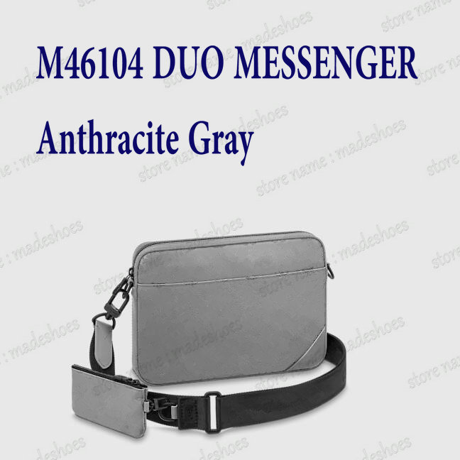 DUO MESSENGER Grey 2022SS Mens Shoulder Bags With Coin Purse Monograms Shadow Leather Handbag NAVY Blue Black Designer Cross Body Message Bag for men
DUO MESSENGER Grey 2022SS Mens Shoulder Bags With Coin Purse Monograms Shadow Leather Handbag NAVY Blue Black Designer Cross Body Message Bag for men