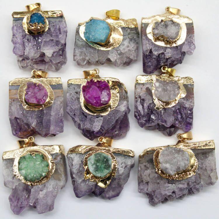 Pendant Necklaces Natural Stone Amethyst Pendants Irregular Shaped Exquisite Charm For Jewelry Making Diy Earring Necklace Bracelet Accessor
Pendant Necklaces Natural Stone Amethyst Pendants Irregular Shaped Exquisite Charm For Jewelry Making Diy Earring Necklace Bracelet Accessor