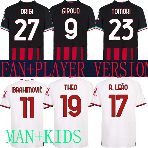 22 23 home ac milans Soccer jerseys 2023 TOMORI GIROUD IBRAHIMOVIC third 4TH 2022 TONALI PLAYER VERSION special theo brahim kids football shirt uniforms sets AWAY, Away player version 2
22 23 home ac milans Soccer jerseys 2023 TOMORI GIROUD IBRAHIMOVIC third 4TH 2022 TONALI PLAYER VERSION special theo brahim kids football shirt uniforms sets AWAY, Away player version 2