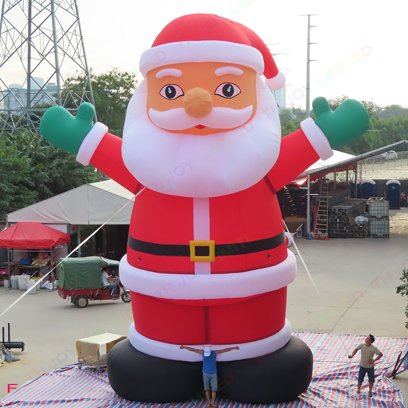 Outdoor Activities 6m 20ft/ 12m 40ft tall Giant Large Inflatable Santa Claus Model with led light For Christmas Festival Playground Decoration