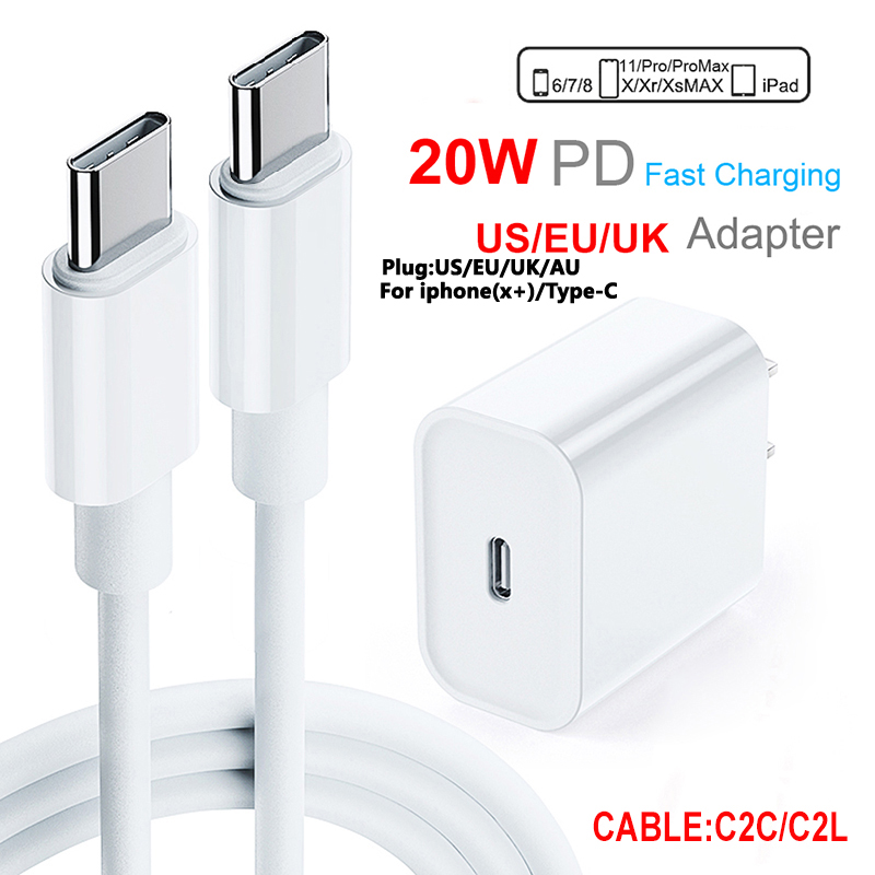 20W Pd USB C Charger Adapter Fast Phone Charge For iPhone 14 13 12 11 X Xs Xr 7 AirPods iPad Huawei Xiaomi Samsung Cell Phone Chargers