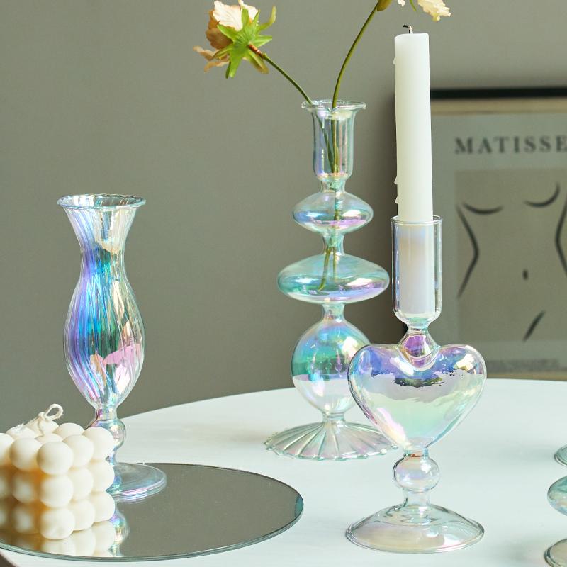 Candle Holders Glass Rainbow Nordic Flower Vase Home Decoration Table Decor Gift Wedding Centerpieces
Candle Holders Glass Rainbow Nordic Flower Vase Home Decoration Table Decor Gift Wedding Centerpieces