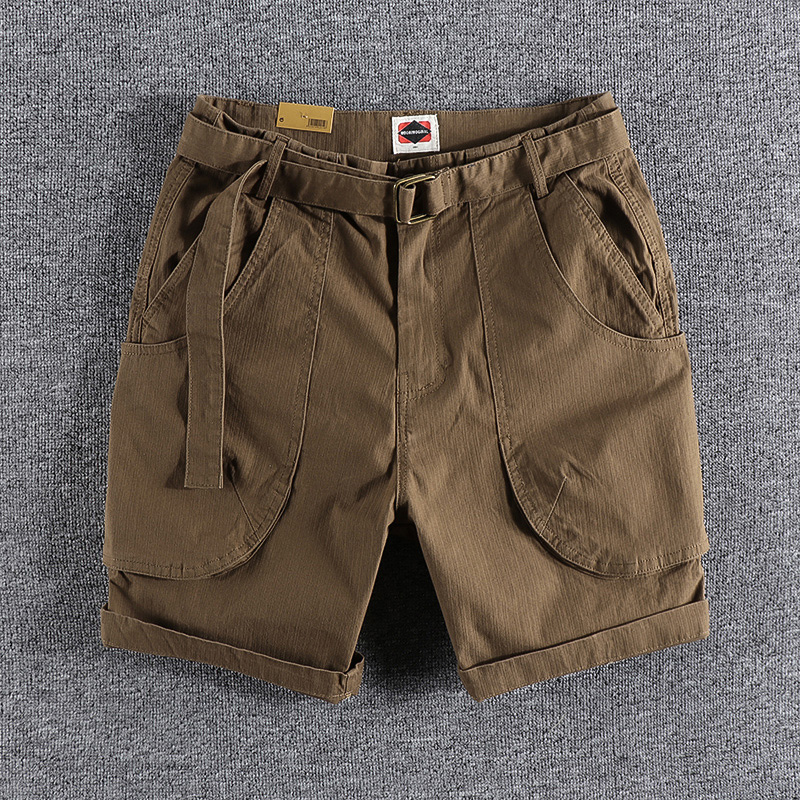 8882# Summer Japanese Retro Tooling Shorts Men's Fashion Woven Multi-pocket Washed Casual Loose Knee Length Pants with Belt, Dark blue
8882# Summer Japanese Retro Tooling Shorts Men's Fashion Woven Multi-pocket Washed Casual Loose Knee Length Pants with Belt, Dark blue