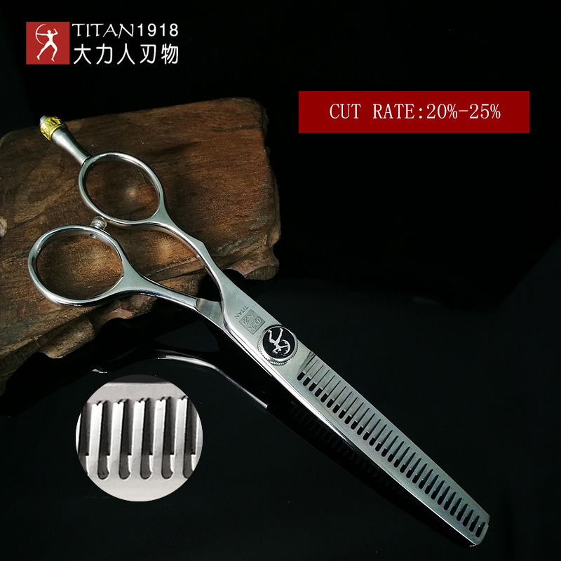 titan hair kit shears barber professional 5.5,6.0inch left handed set of scissors 220317