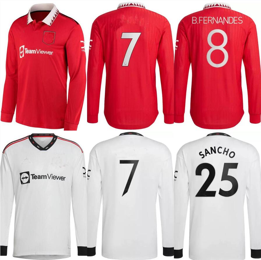 SANCHO soccer jersey 22 23 RASHFORD SHAW Maguire 2022 2023 long sleeve MANS UTDS Bruno Fernandes Greenwood Varane away football shirt men kids kit uniforms
SANCHO soccer jersey 22 23 RASHFORD SHAW Maguire 2022 2023 long sleeve MANS UTDS Bruno Fernandes Greenwood Varane away football shirt men kids kit uniforms